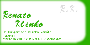 renato klinko business card